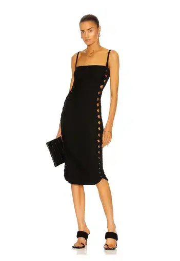 Dion Lee Mirror Braid Strap Dress Black Size XS/Au 6
