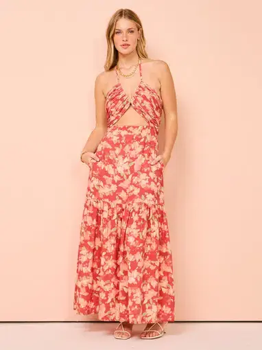 Peony Reminisce Maxi Dress In Sourvenirs Floral Size 6
