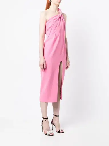 Rachel Gilbert Claudio Asymmetric Dress Pink Size 2/ AU 10