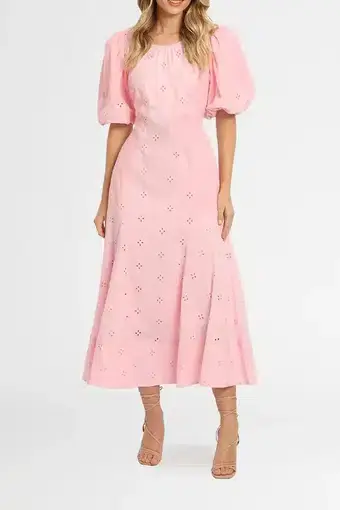 Saint Armont Lumière Midi Dress in Pink Size 10