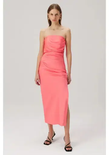 Misha Collection Saoirse Midi Dress Watermelon Pink Size 6