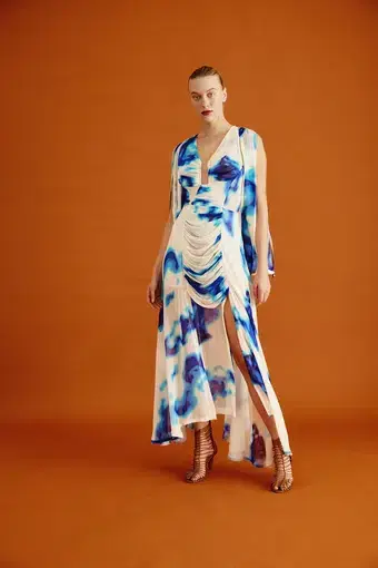 KitX Majestic Dreamer Dress w Cape Sleeves Print Size 8