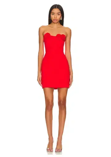 Amanda Uprichard Sabine Mini Dress Crimson Red Size 8