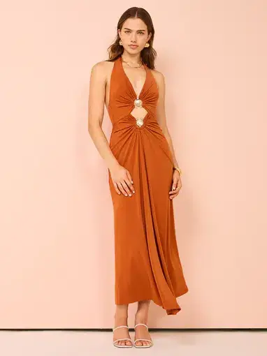 Significant Other Posie Midi Dress Rust Size 10