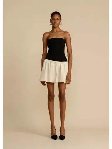 Arcina Ori Celine Mini Dress Black/Cream Size AU 8