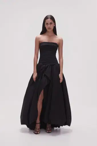 Aje Violette Bubble Hem Maxi Dress Black Size 8