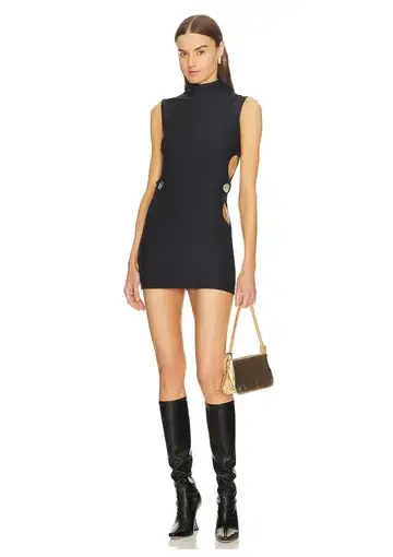Buci Turtleneck Mini Dress Black Size S / AU 8