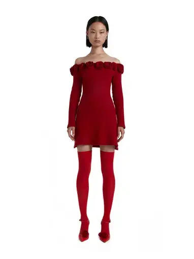 Mirae Paris Carlota Cherry Mini Dress Red Size AU 6