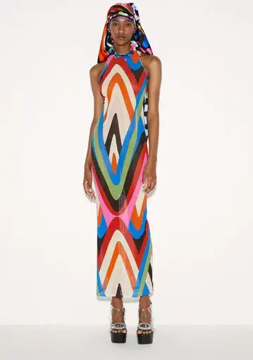 Emilio Pucci Printed Maxi Dress Multi Size S/Au 8