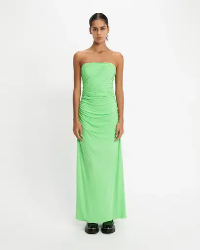 Cue Bandeau Jersey Dress Green Size 8
