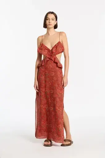 Sir The Label Allegra Ramie Maxi Dress Floral Size 1 / AU 8