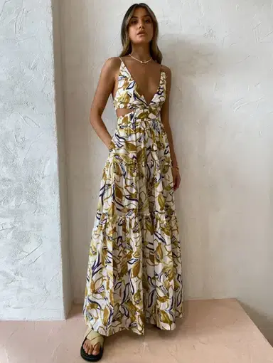 Bec & Bridge Eugenie Maxi Dress in Print Size 10