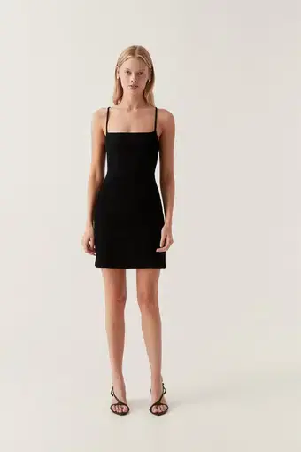 Aje Danica Tie Back Mini Dress in Black Size XXS / AU 4