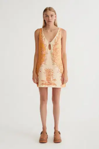 Antipodean Gaia T-back Mini Dress Orange Size 12