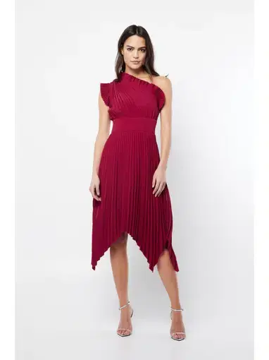 Mossman The Lady Like Midi Dress in Red Size AU 8