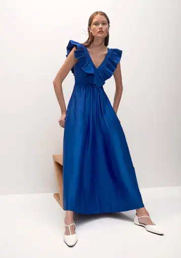 Morrison Zeta Maxi Dress Cobalt Blue Size 4/AU 14