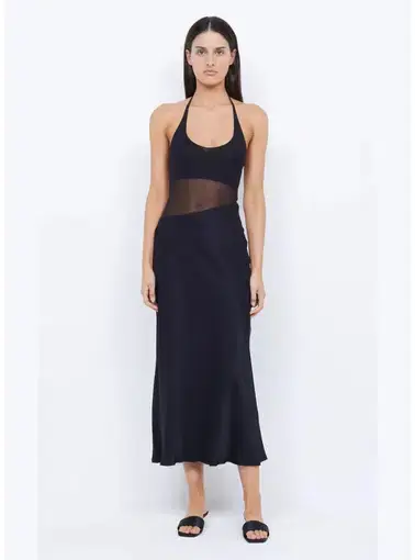 Bec & Bridge Marina Asym Maxi Dress Black Size AU 8 