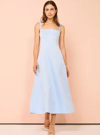 Leo Lin Odette Midi Dress Sky Blue Size 10
