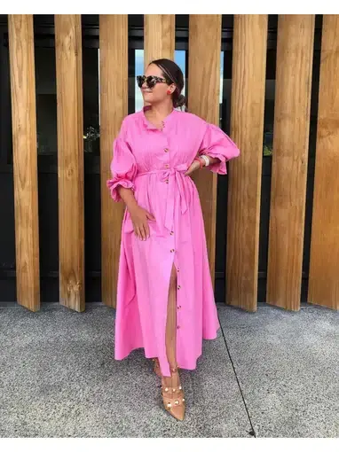 La Boheme Poppy Dress Bubblegum Pink One Size