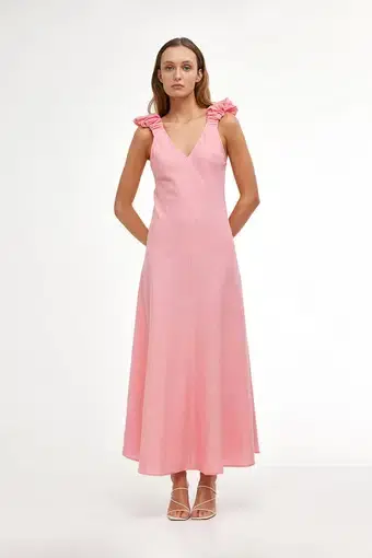 Kinney Paloma Dress In Coral Size L/Au 12 