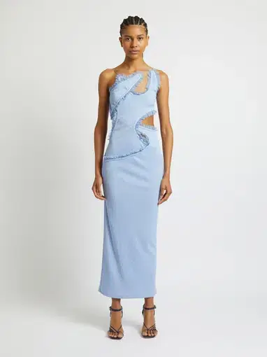 Christopher Esber Carina Interlinked Dress Blue Size 6
