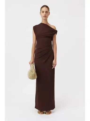 Camilla and Marc Annalise Dress Chocolate Brown Size AU 12