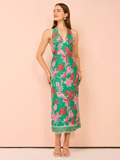 Ownley Kara Midi Dress In Pineapple Print Size S / AU 8