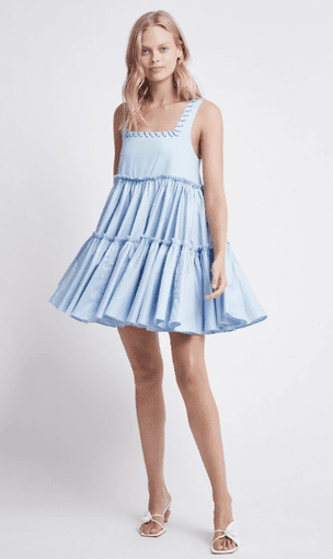 Aje Hushed Mini Dress Blue Size 6
