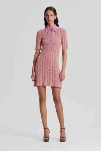 Scanlan Theodore Knit Shirt Dress Pink Size XS/ AU 8