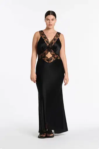 Sir The Label Aries Cut Out Gown Black Size 3 / AU 12
