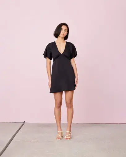 Ruby Bettina Mini Dress Black Size 14
