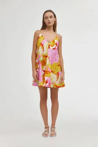 Kinney the Label Mara Mini Dress Multi Floral Size 8