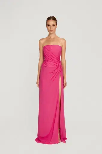 Sau Lee Hera Maxi Dress Hot Pink Size 8
