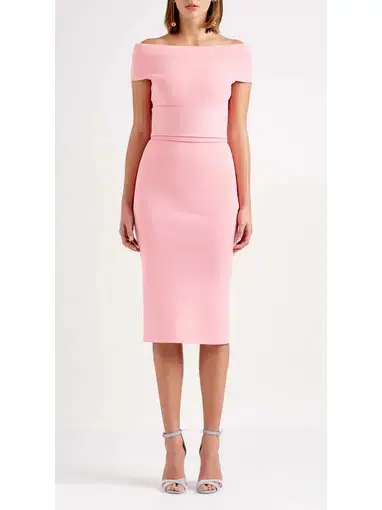 Scanlan Theodore Milano Crepe Knit Dress Pink Size Small / AU 8