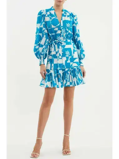 Rebecca Vallance Ibiza Mini Dress Print Size AU 8