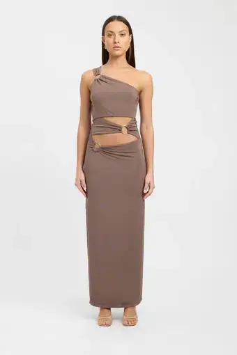 Kookai Sam Maxi Dress Walnut Brown Size 34 / AU 6