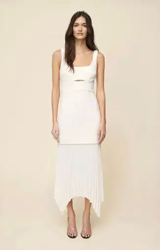 Sheike Hannah Midi Dress White Size 6