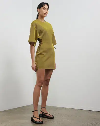 Camilla and Marc Izaro Cut Out Mini Dress Stripe Size 8
