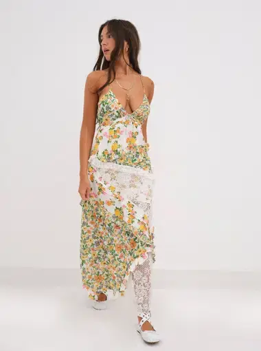 For Love and Lemons Rosalyn Dress Multi Floral Size S / AU 8
