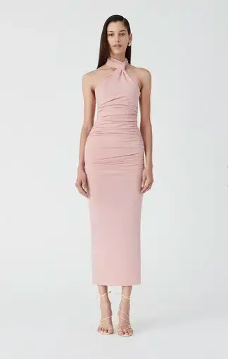 Misha Collection Jovie Midi Dress in Jersey Pink Size 6 