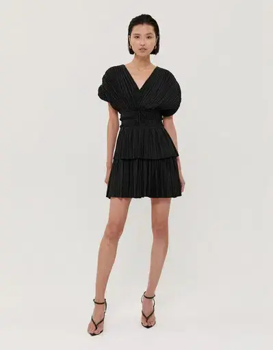 Saba Perle Mini Dress Black Size AU 10