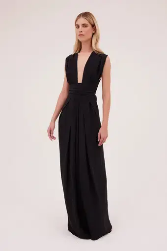 Bianca Spender Silk CDC Ascendant Gown Black Size 0 / AU 6 