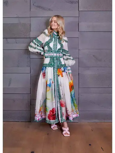 Mackenzie Mode Arabian Nights Maxi Dress in Print Size AU 6