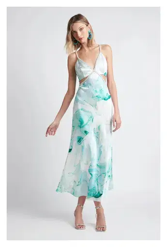 Sheike Aquatic Dress Print Size 8