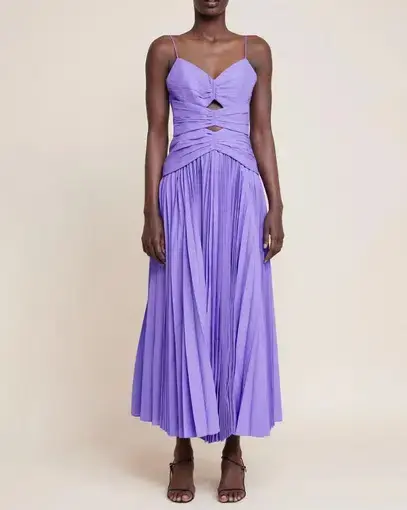 Acler Marley Midi Dress Violet Size AU 14