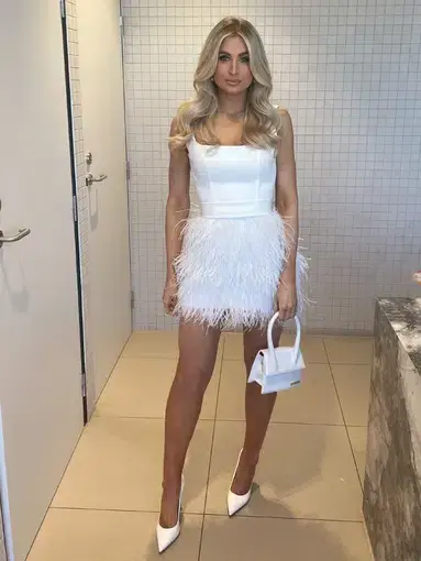 Alin Le Kal Laura Dress in White Size AU 8