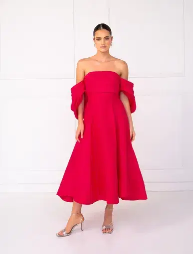 Talulah Dahlia Midi Dress Pink Size 14