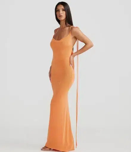Melani The Label Cristina Gown Orange Size 6