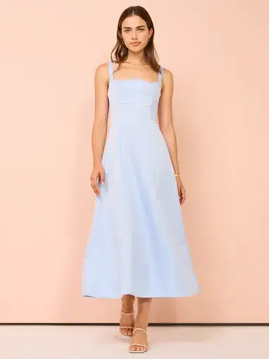 Leo Lin Odette Midi Dress Sky Blue Size 6