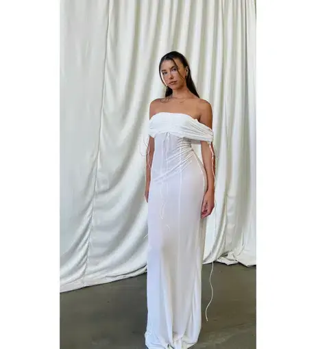 NOVICH Gabrielle Maxi Dress White Size XS/Au 6